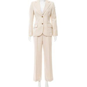 Cream Women's Tailored Blazer and Trouser Suit